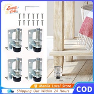 4Pcs/set Cabinets Shelves Wardrobe Leveling Feet For Furniture 6cm Height Adjustable With Screws