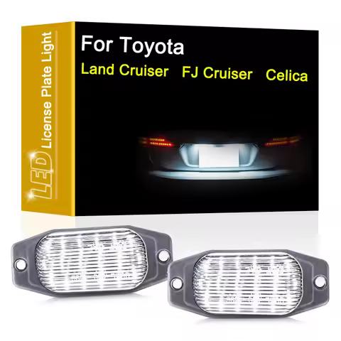 12V LED Number Plate Lamp For Land Cruiser(FJ80) 91-97 FJ Cruiser 07-14 Celica 1990-1999 White Licen