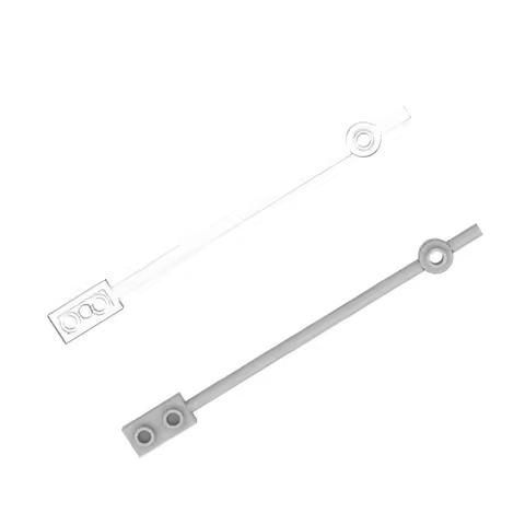 Plate 1x2 W Shaft 12M Bricks MOC Transparent/Gray 42445 99784 Building Blocks Toys Architecture DIY 