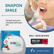 Snap On Smile Gigi Palsu 1 Set Atas Bawah Gigi Palsu Silikon 100 % Ori