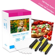 2PCS 6inch Ink Cartridge & Photo Paper Compatible CP1300 Glossy Paper KP-108IN for Canon Selphy CP12