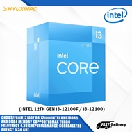 [LOCAL STOCK] INTEL i3-12100F, i3-12100 with Intel UHD Graphics 730, LGA1700 Socket supported