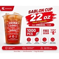 Screen printing cup 22 oz brand UNGGUL 8 gr1000 pcs