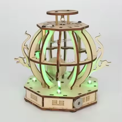 physical experiment Wooden earthquake alarm model Self-made electric induction technology small prod