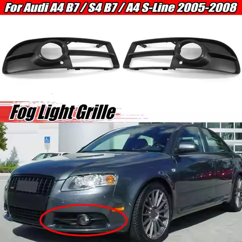 Car Front Bumper Fog Light Grille Grill For Audi A4 B7 S4 B7 A4 S-Line 2005-2008 8E0807681F 8E080768