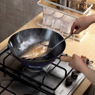 日本霜山 不易生鏽無塗層木柄窒化鐵炒鍋(IH爐可用)-32cm