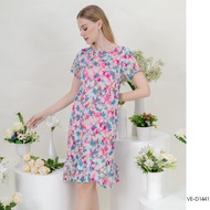 VERONIQA Dress VE-D1441 วอลเว็ท แขนสั้น IGPU24-1 PCE4590