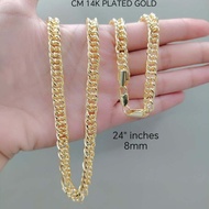 Highquality 14K CM Saudi Gold Plated 24inches Chain for Men Hypoallergenic and Nontarnish