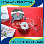DM - ILUVA Pan 32cm Teflon Ceramic Marble Die Casting Wok Pan Diamond