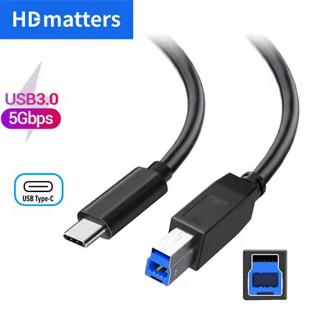USB C to USB B 3.0 Type B printer Cable USB 3.1 Type C to Type B USB 3.0 Cord for USB 3.0 to SATA Do