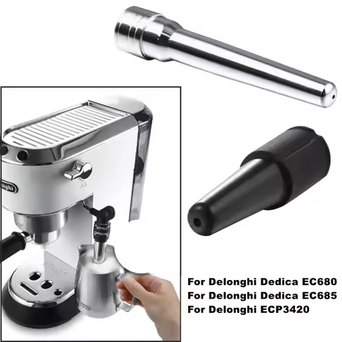 1 Hole Steam Nozzle for Delonghi Dedica EC680/EC685/ECP3420 Coffee Machine Nozzle,Silicone & Stainle