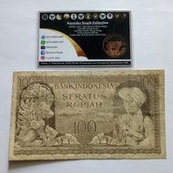 Uang Kuno Seri Kebudayaan 100 Rupiah IDR Indonesia Tahun 1952 Grade VF