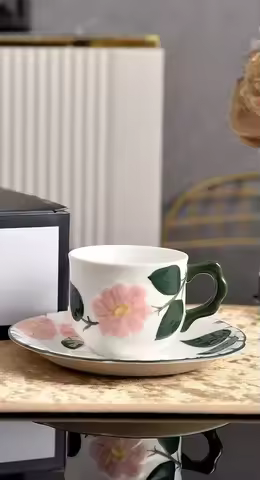 1pc Cup+ 1pc Saucer Bone China cup Porcelain coffee cup with saucer tea cups