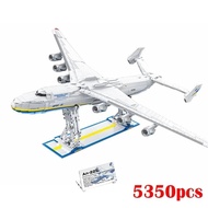 Compatible with LEGO 57014 5350pcs MOC Khối máy bay vận tải lớn An-225 Mô hình máy bay hàng không Kh