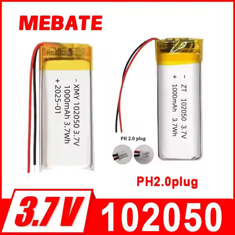 5Pcs 3.7V 1000mAh 102050 Polymer Lithium Battery Lithium Ion Battery For Power Bank GPS 100% Real Ca
