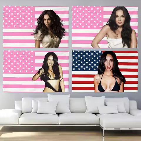 Actor Megan Fox flag For Decoration Outdoor Picnic Hanging Home Camping Party Banner