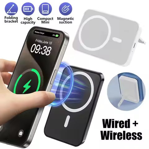 Magnetic Power Bank Fast Charging Powerbank External Battery Portable Wireless Power Bank Charger fo