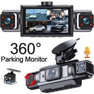 DashCam Car Dvr Video Recorder 4 Channels 360° WIFI Front ide Rotatable Rear View Camera 24h Parking