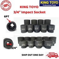 King Toyo 3/4" Impact Socket (17mm - 38mm) 6PT