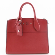 二手LOUIS VUITTONCity Steamer PM 手提包，兩用單肩背包，M53030，小牛皮，胭脂紅，2017 年款，DU0127。可斜背或手提，A5 尺寸，開口式。女士款。