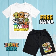 Italian Brainrot Children's Suit - Italian Brainrot Children's T-Shirt and Pants Set with Free Name