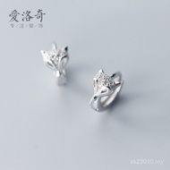Female Ear Jewelry Silver Ear Buckle G1713 Diamond-Studded s925 Ear Buckle Unique Temperament Fox Ea