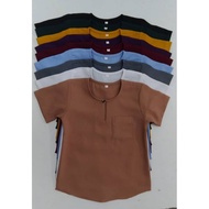 KURTA BUDAK LENGAN PENDEK MATERIAL COMO CREPE.
