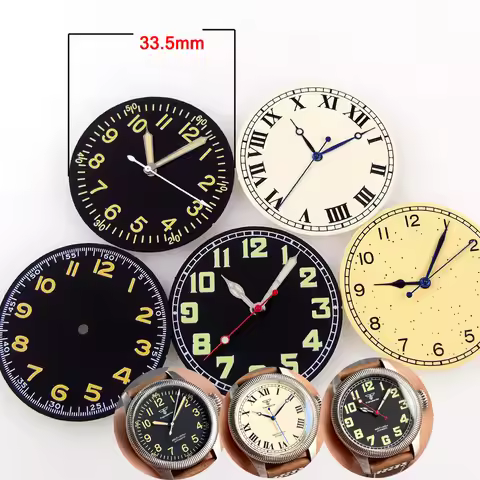 33.5mm Nologo Vintage Watch Dial for NH35 NH36 NH37 NH38 NH39 ETA2824 PT5000 MIYOTA DG MINGZHU 2813 