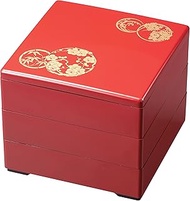 Lacquer Cutter H-161-22A 6.5 inch (6.5 cm) Weight Shushikun (Inner Black) 3 Tier