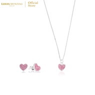 [Giftset] Louis Montini (Jewelry) ชุดกิฟท์เซต Sterling Silver 925 ต่างหูเงินแท้ สร้อยคอเงินแท้ รูปหัวใจ LJ-GS001