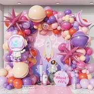 109pcs/set Astronaut Balloon Moon Explosion Star Planet Decoration Balloon Girl Birthday Party Decor