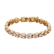 Royal Crown สร้อยข้อมือประดับเพชร รุ่น B16 Gold