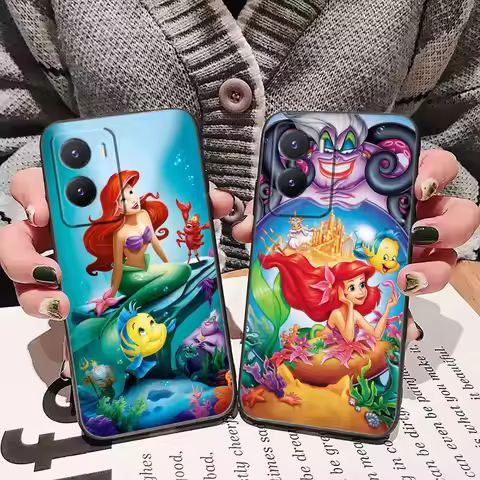 Disney Mermaid Princess Ariel Phone Case For VIVO Y100 Y93 Y78 Y77 Y76 Y72 Y50 Y51 Y36 Y35 Y28 Y27 Y