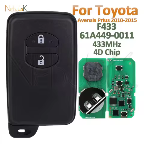 Remote Smart Key Card B74EA B75EA For Toyota Avensis Prius 2010-2015 433MHz FSK 4D Chip 61A449-0011 