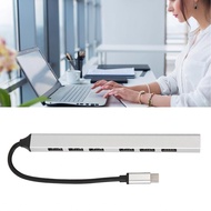 Honglai8 Hub Expander  USB C 3.0 7 Ports Aluminium Alloy Data Transmission for PC