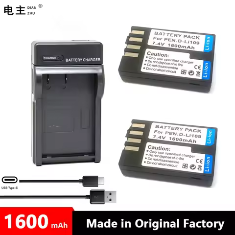 D-Li109 DLi109 Battery Charger For Pentax KR KP K2 K30 K50 K70 K500 KS1 KS2 K-S1 K-S2 K-R K-P K-2 K-