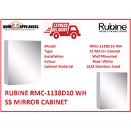 RUBINE RMC-1138D10 BK/WH SS Mirror Cabinet