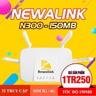 Newalink N300 wifi router Modem From 3G 4G 5G sim 4 Wireless Antenna 150mb 32 People Access At The Same Time