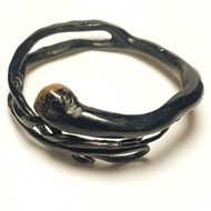 (BAYAR DI RUMAH ) Gelang akar bahar hitam original lentur Asli Dari Alam Madura