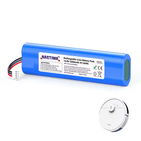 NASTIMA 14.8V 3200mAh 47.36Wh Li-ion Battery Replacement Compatible with Ecovacs Deebot N8 N8 Pro N8