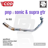 Sonic 150 Supra motorcycle exhaust neck dm50mmGTR