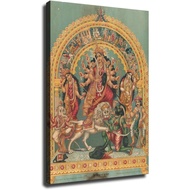Durga Hindu Goddess Canvas Wall Art (Unframed,08x12 inch)