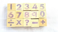 AERO RS634 16s WOODEN NUMBERS STAMP&LEARN x 1set