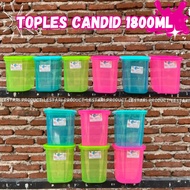 (6 PCS) CANDID JARS 1,800 /ML COLORED PLASTIC JARS FOOD STORAGE JARS MULTIPURPOSE JARS CAKE JARS