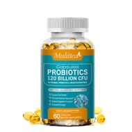 Mulittea Probiotics 120 Billion CFU 36 Strains with Prebiotics & Digestive Enzymes For Men and Women