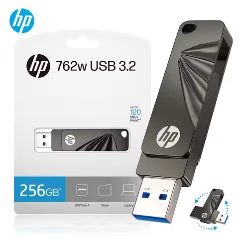 HP USB3.2 Flash Drive 762W Metal Business USB Pendrive 32GB/64GB/128GB/256GB Office Memory Pen Drive