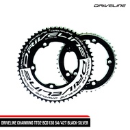 Driveline CHAINRING TT02 BCD130 54/42T BLACK SILVER