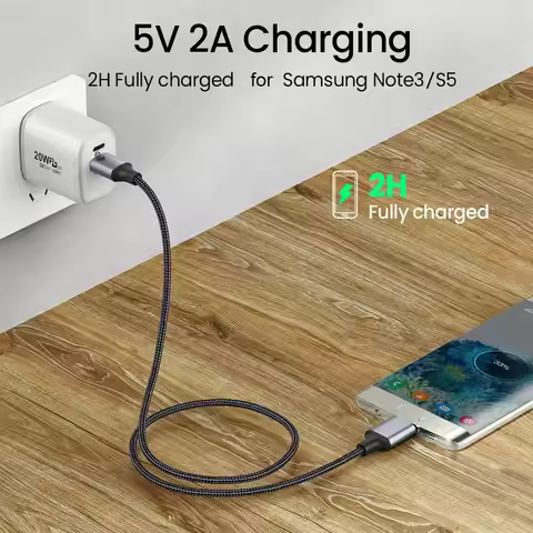 5Gbps USB 3.0 Type-A to Micro B Cable Laptop Computer 1m/2m Data Cord Durable High Speed for Samsung