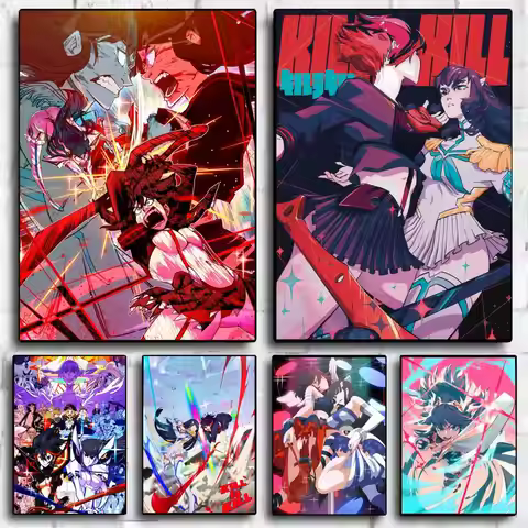 Anime K-KILL La KILL Poster Room Wall Art Decor Waterproof Stickers For Home Bar Bedroom Decoration
