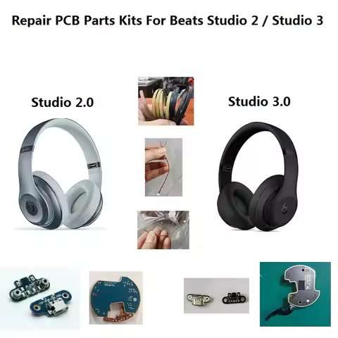 Repair PCB Parts Kits For Beats Studio 2/Studio 3 Headphone,charger port,unit speaker,main wire cabl